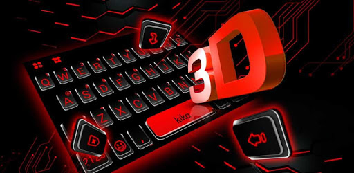 Neon 3D Red Keyboard Theme PC screenshot Neon 3D Red Keyboard Theme PC screenshot