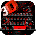 Neon 3D Red Keyboard Theme icon