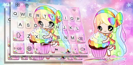 Colorful Cupcake Girl Keyboard Theme PC screenshot Colorful Cupcake Girl Keyboard Theme PC screenshot