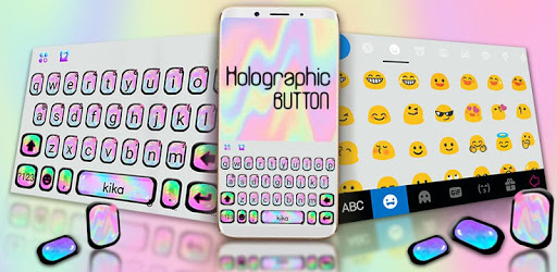 Colorful Holographic Keyboard Theme PC screenshot