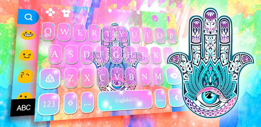 Colorful Ink Hamsa Hand Keyboard Theme PC screenshot Colorful Ink Hamsa Hand Keyboard Theme PC screenshot