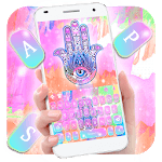 Colorful Ink Hamsa Hand Keyboard Theme for PC Colorful Ink Hamsa Hand Keyboard Theme for PC
