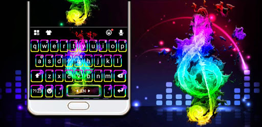 Colorful Music Night Keyboard Theme PC screenshot