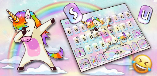 Colorful Swag Unicorn Keyboard Theme PC screenshot