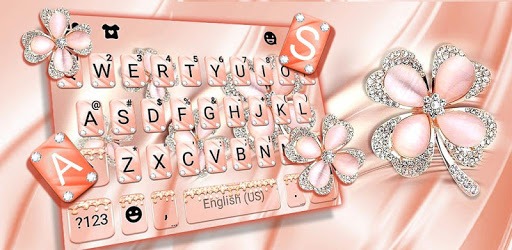Coral Luxury Clover Keyboard Theme PC screenshot