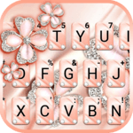 Coral Luxury Clover Keyboard Theme icon