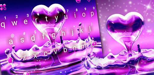 Crystal Heart Drop Keyboard Theme PC screenshot