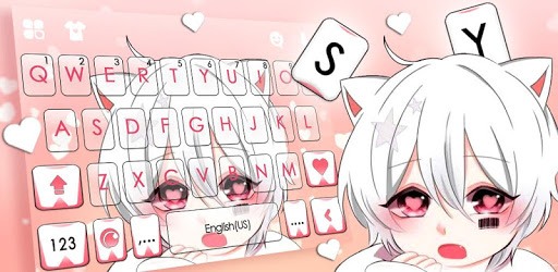 Cute Cat Boy Keyboard Theme PC screenshot