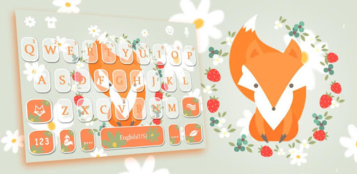 Cute Fox Keyboard Theme PC screenshot