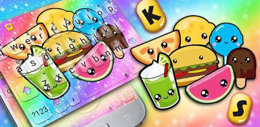 Cute Galaxy Face Fruit Keyboard Theme PC screenshot