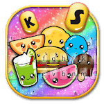 Cute Galaxy Face Fruit Keyboard Theme icon