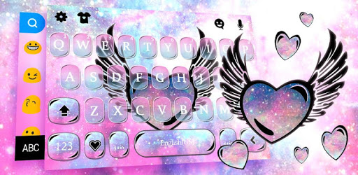 Cute Galaxy Wings Keyboard Theme PC screenshot