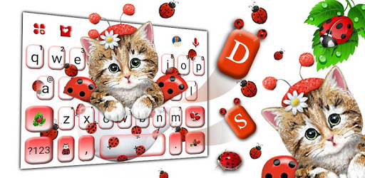 Cute Ladybird Kitten Keyboard Theme PC screenshot