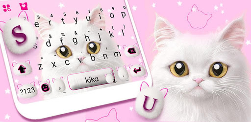 Cute White Cat Keyboard Theme PC screenshot Cute White Cat Keyboard Theme PC screenshot