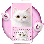Cute White Cat Keyboard Theme for PC Cute White Cat Keyboard Theme for PC