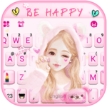 Cute Wink Girl Keyboard Theme icon