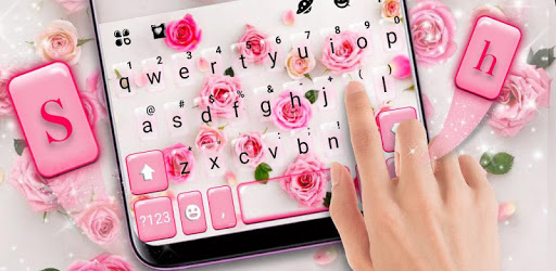 Dainty Pink 3d Rose Keyboard Theme PC screenshot