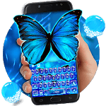 Delicate Neon Butterfly Keyboard Theme icon
