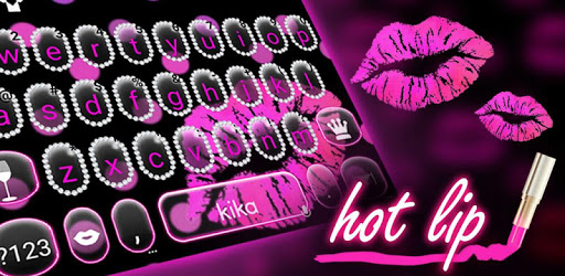 Diamond Sexy Pink Lip Keyboard Theme PC screenshot