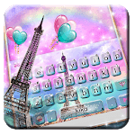 Pink Paris Eiffel Tower love Keyboard icon