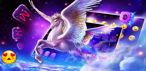 Dreamy Wing Unicorn Keyboard Theme PC screenshot
