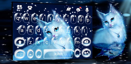 Elegant Kitty Night Keyboard Theme PC screenshot