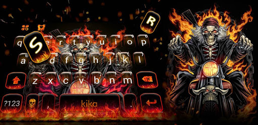 Fire Skull Rider Keyboard Theme PC screenshot Fire Skull Rider Keyboard Theme PC screenshot