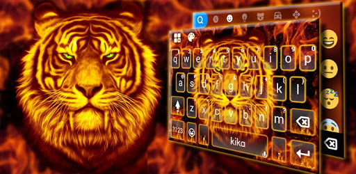 Flaming Tiger Keyboard Theme PC screenshot