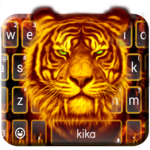 Flaming Tiger Keyboard Theme for PC