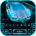 Flashy Neon Sports Car Keyboard Theme icon