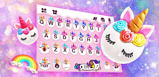 Flower Sweetie Unicorn Keyboard Theme PC screenshot