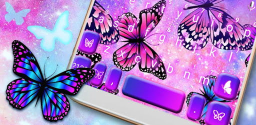 Galaxy Butterfly Keyboard Theme PC screenshot
