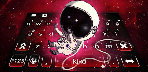 Galaxy Cartoon Astronaut Keyboard Theme PC screenshot