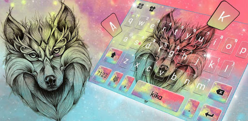 Galaxy Drawing Wolf Keyboard Theme PC screenshot Galaxy Drawing Wolf Keyboard Theme PC screenshot