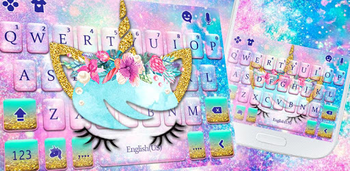 Galaxy Flower Unicorn Keyboard Theme PC screenshot Galaxy Flower Unicorn Keyboard Theme PC screenshot