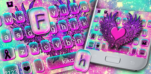 Galaxy Heart Wings Keyboard Theme PC screenshot
