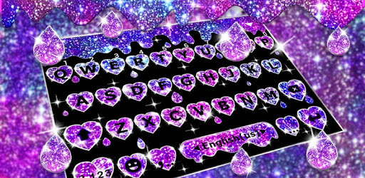 Galaxy Liquid Droplet Keyboard Theme PC screenshot