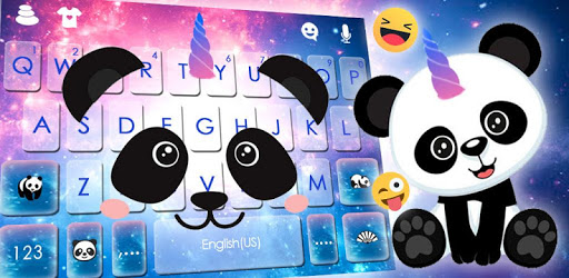 Galaxy Unicorn Panda Keyboard Theme PC screenshot