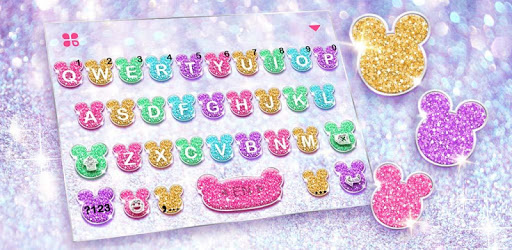 Girly Glitter Minny Keyboard Theme PC screenshot