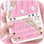 Girly Pink Glitter Keyboard Theme icon