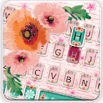 Girly Wall Flower Keyboard Theme icon
