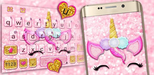 Glisten Unicorn Pinky Keyboard Theme PC screenshot