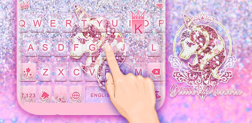 Glitter Unicorn Keyboard Theme PC screenshot