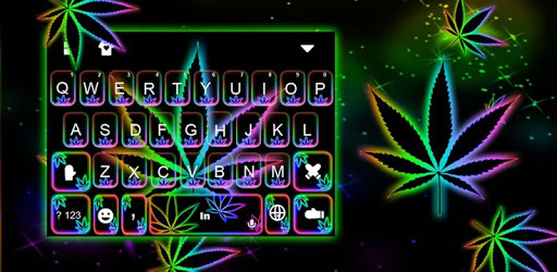 Glow Rasta Weed Keyboard Theme PC screenshot