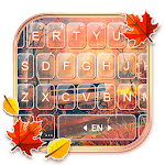 Gold Autumn Leaf Keyboard Theme icon
