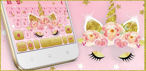 Gold Shinny Unicorn Keyboard Theme PC screenshot Gold Shinny Unicorn Keyboard Theme PC screenshot
