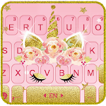 Gold Shinny Unicorn Keyboard Theme icon