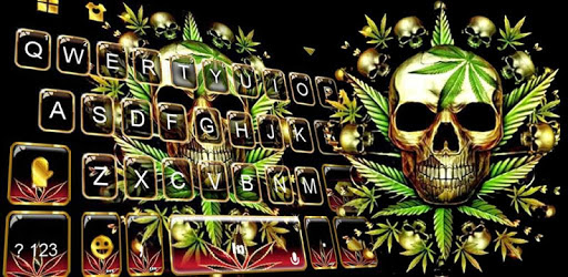 Gold Weed Skull Keyboard Theme PC screenshot Gold Weed Skull Keyboard Theme PC screenshot