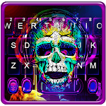 Graffiti Colorful Skull Keyboard Theme icon