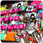 Graffiti Smoke Skull Keyboard Theme icon